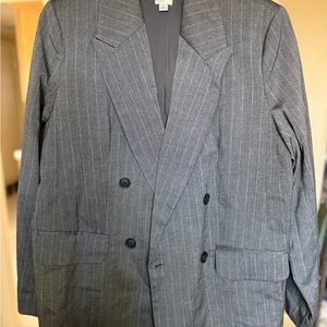 a new day Charcoal Pinstripe Blazer oversized